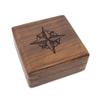 Engravable Antique Brass Pocket Compass with Gift Box | Solid Brass Compass with Optional Hardwood Storage Box and Custom Engraved Plaque for Keepsake or Gift (Graduation - Thoreau) view 4