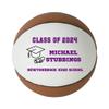 Personalized Custom Graduation 2024 Basketball Gift - Graduation Class of 2024 - Graduation Gift for Boy - Graduation Gift for Girl (Regulation Basketball, Puprle Text) view 1