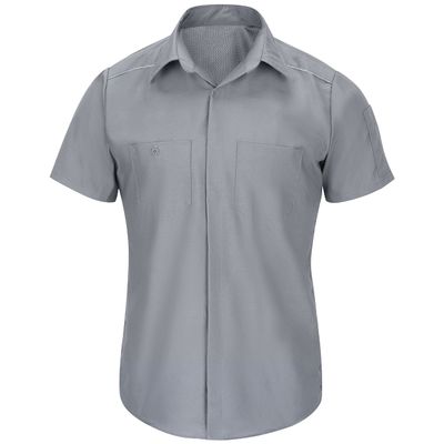Red Kap mens Short Sleeve Pro Airflow Work Button Down Shirt, Grey, XX-Large US