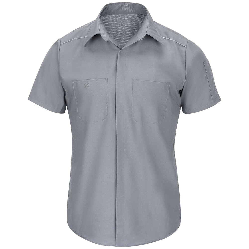 Red Kap mens Short Sleeve Pro Airflow Work Button Down Shirt, Grey, XX-Large US