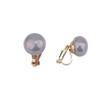 1-5 Pairs Pearl Clip on Earrings for Women Non Piercing Earrings Set Hypo-Allergenic Earrings (Grey Clip-ons) view 2