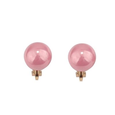 1-5 Pairs Pearl Clip on Earrings for Women Non Piercing Earrings Set Hypo-Allergenic Earrings (Pink Clip-ons)