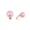1-5 Pairs Pearl Clip on Earrings for Women Non Piercing Earrings Set Hypo-Allergenic Earrings (Pink Clip-ons) view 2