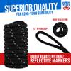 BTG Gear Heavy Duty 3/8" Marine Ropes Dock Line Reflective Boat Kit-Bow Lines for Boats up to 36'-Includes (Two 15'x3/8" Bow Lines, ONE 25'x3/8" Spring)-Double Braided Nylon Dock Kit (Rope with Loop) view 2