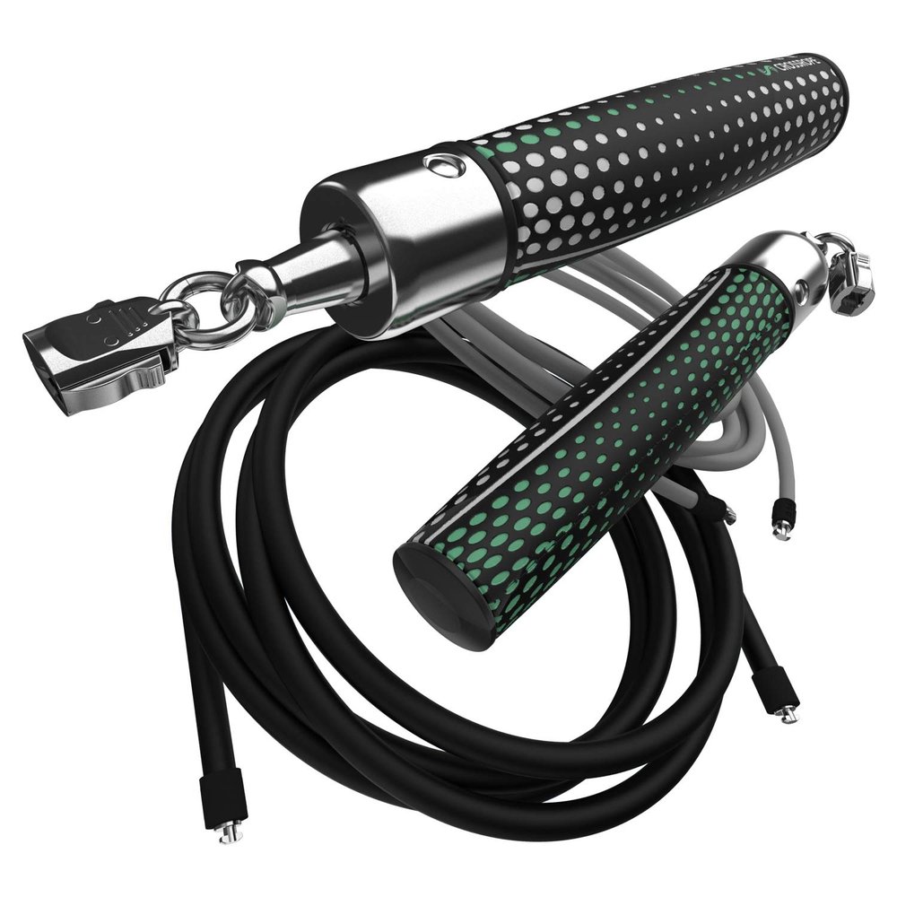 Crossrope Get Strong Set - Weighted Jump Rope- 1 LB and 2 LB Ropes - Power Handles - XLarge