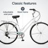 Schwinn Wayfarer Hybrid Bike, 700c Mens and Womens Bike, 7-Speed Hybrid Bicycle, Retro Steel Frame, Front and Rear Linear Pull Brakes, Fenders, Cargo Space, Adult Bicycle view 2