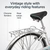 Schwinn Wayfarer Hybrid Bike, 700c Mens and Womens Bike, 7-Speed Hybrid Bicycle, Retro Steel Frame, Front and Rear Linear Pull Brakes, Fenders, Cargo Space, Adult Bicycle view 3