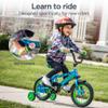 Schwinn Grit Push Steer and Ride Kids Bike, Boys Beginner Bicycle, 12-Inch Wheels, with Training Wheels, Parent Push Handle, Water Bottle and Holder, Blue view 2