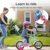 Schwinn Petunia Push Steer and Ride Kids Bike, Girls Beginner Bicycle, 12-Inch Wheels, with Training Wheels, Parent Push Handle, Streamers, Handlebar Bag, Water Bottle and Holder, Teal view 2