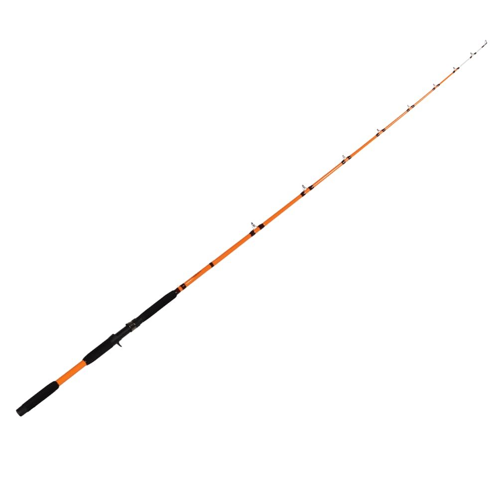 Catfish Pro Tournament Series Casting Rod - 7'6" One-Piece Rod with S-Glass, E-Glass & Carbon Graphite Construction, Super Grip, Glow Tip, Heavy-Duty Stainless-Steel Guides - Ideal for Big Catfishing