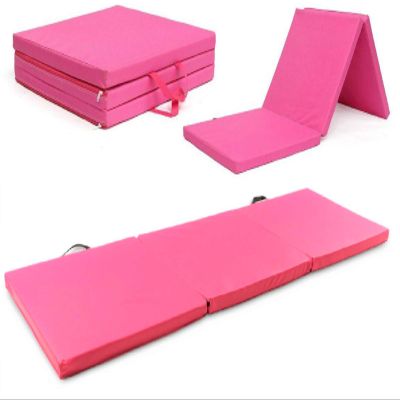 Athletic Bar Gymnastics Mat 2" Thick Tri-Fold Folding Exercise Tumble Mat with Carrying Handles for Gymnastics, Yoga, Aerobics, Mixed Martial Arts, Home Gym Exercise Workout Mat