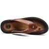 MXTSH Mens Flip Flops Casual Leather Home Sandals For Mens Rubber Sole Slippers (Coffee Sandals, numeric 10(44) view 4