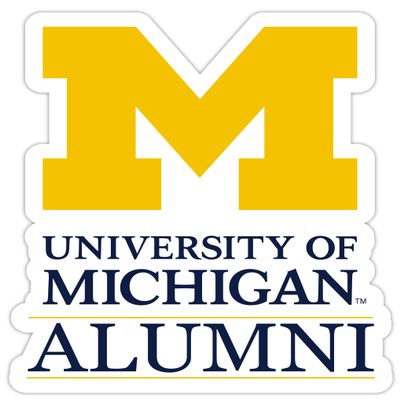 Michigan Wolverines 4-Inch Laser Cut Alumni Vinyl Decal Sticker Officially Licensed Collegiate Product