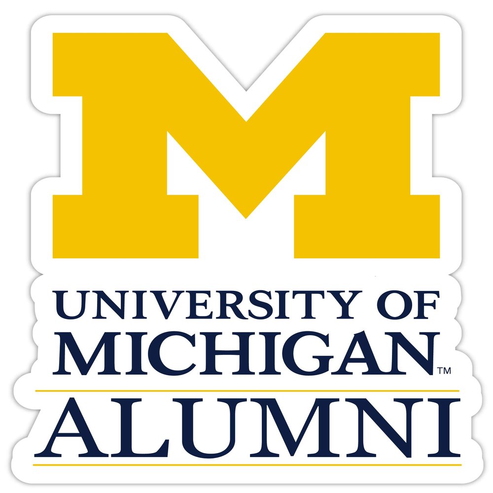 Michigan Wolverines 4-Inch Laser Cut Alumni Vinyl Decal Sticker Officially Licensed Collegiate Product