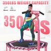 Newan 48" Fitness Trampoline with Adjustable Handle Bar, Silent Trampoline Bungee Rebounder Jumping Cardio Trainer Workout for Adults - Max Limit 330 lbs view 4