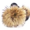 Adorllya Big Faux Fur Slides, Furry Slippers for Women Fuzzy Fluffy Sandals Shoes(Brown, numeric_11) view 1