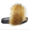 Adorllya Big Faux Fur Slides, Furry Slippers for Women Fuzzy Fluffy Sandals Shoes(Brown, numeric_11) view 3