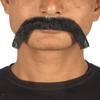 HPO Adult Men's Horseshoe FDR Mustache | Black Color | Novelty False Facial Hair | Costume Accessory for Adults view 1