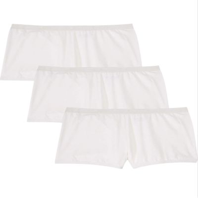 Comfort Choice Plus Size Boy Short 3-Pack - 8, White Pack