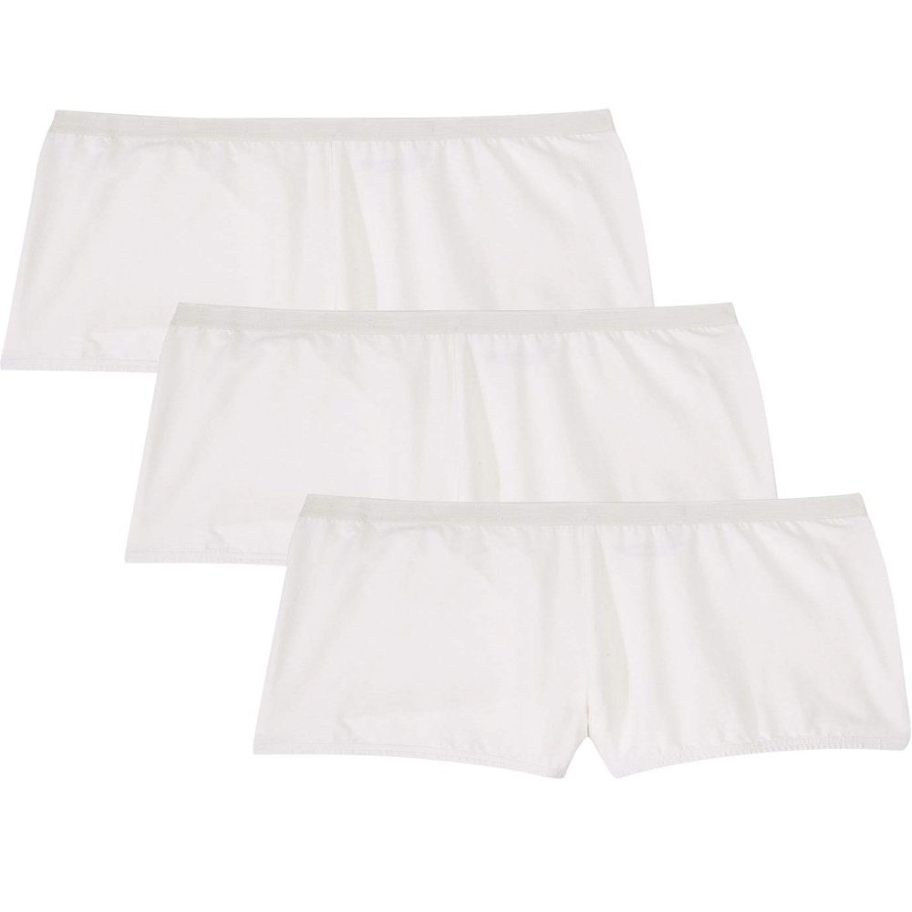 Comfort Choice Plus Size Boy Short 3-Pack - 8, White Pack