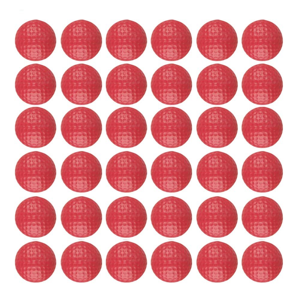 Dsmile Red Foam Golf Practice Balls 36 Pack Light Soft Elastic Training Multifunction Sport Balls