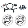 Zoom Hydraulic Disc Brakes Mountain Bike Sets MTB Front & Rear Set with Floating Disc Rotor 160mm & Color Bolts (Black) view 1
