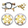 Zoom Hydraulic Disc Brakes Mountain Bike Sets MTB Front & Rear Set with Floating Disc Rotor 160mm & Color Bolts (Gold) view 1