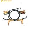 Zoom Hydraulic Disc Brakes Mountain Bike Sets MTB Front & Rear Set with Floating Disc Rotor 160mm & Color Bolts (Gold) view 2