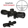 TWP 4x32 Compact Hunting Scope, Rangefinder Reticle, 1" Tube and Mid-Height Weaver Ring Mount view 2
