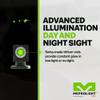 Meprolight Hyper-Bright Glock Standard Frame Pistol Sight Set, Green Ring, Green Fixed, 9/357 SIG/40/45 Gap (402243111) view 2
