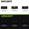Meprolight Hyper-Bright Glock Standard Frame Pistol Sight Set, Green Ring, Green Fixed, 9/357 SIG/40/45 Gap (402243111) view 3