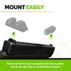Meprolight Hyper-Bright Glock Standard Frame Pistol Sight Set, Green Ring, Green Fixed, 9/357 SIG/40/45 Gap (402243111) view 4