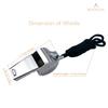 BEADNOVA Stainless Steel Whistles with Lanyard Lifeguard Whistle Referee Whistle Metal Whistle Sports Whistle Coaches Whistle (2 Pack, Silver) view 3