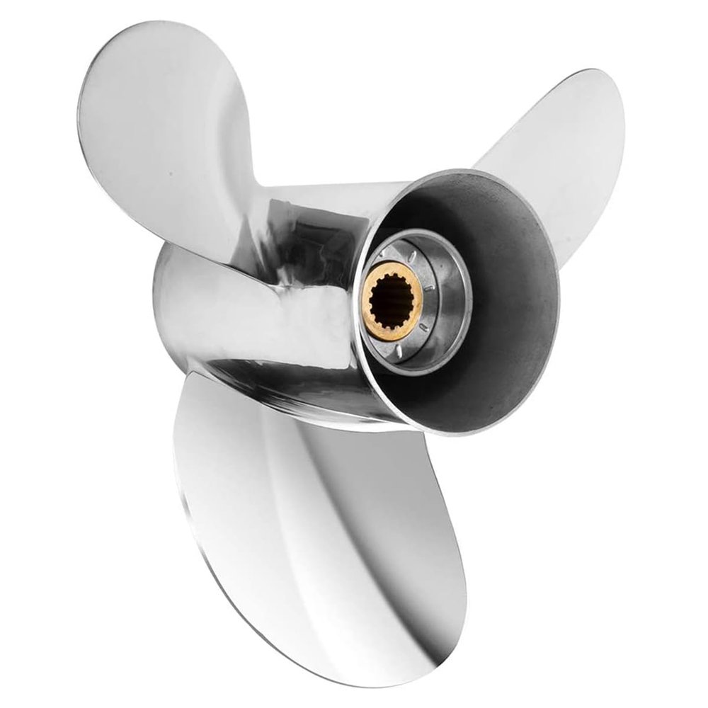 13 1/4 x 17 Stainless Steel Boat Propeller Compatible with Yamaha Engines Outboard Motors 60/70/75/80/85/90/100/115 HP Reference 6E5-45945-01-EL,15 Tooth, RH