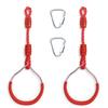 Backyard Ninja Ring Hang Gymnastic Fist Swing Monkey Bar Playground Equipment Climbing Attachment Playground Play Set, 2 Red Obstacle Course Fit Rings Jungle Gym Slackline Warrior Training Equipment view 1