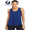 ICTIVE Workout Tops for Women Loose Fit Racerback Mesh Backless Muscle Tank Athletic Exercise Gym Shirts Dark Blue M view 2