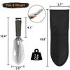 FLYEGO Backpacking Trowel, Lightweight Camping Hiking Accessories Trowel Poop Shovel Hand Shovel Ultralight with Carrying Pouch for Metal Detecting, Digging, Gardening, Outdoor (Silver) 9 in 1 view 2