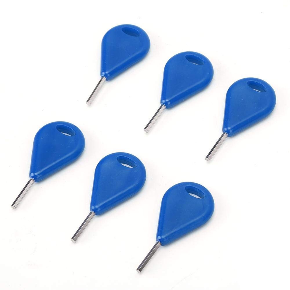 Vbest life Pack of 6 Surfboard Fin Key, Metal Hex Key Surf Fin Key Spare Replacement Surfing Boar Accessory(Blue)