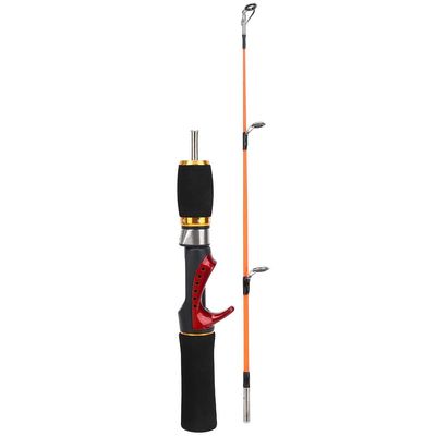 52cm Ice Fishing Rod Pole Two Sections Three Ring Fiber Material Fishing Rod Lotus Interface Rod Fishing Accessory
