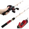 52cm Ice Fishing Rod Pole Two Sections Three Ring Fiber Material Fishing Rod Lotus Interface Rod Fishing Accessory view 4