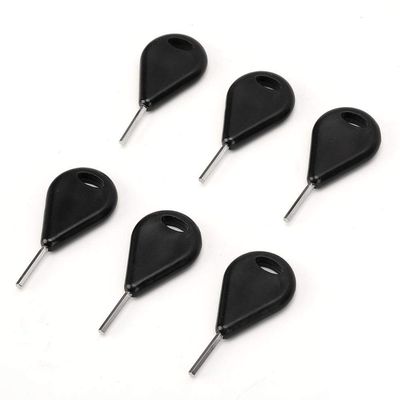 Life Pack of 6 Surfboard Fin Key, Metal Hex Key Surf Fin Key Spare Replacement Surfing Boar Accessory(Black)