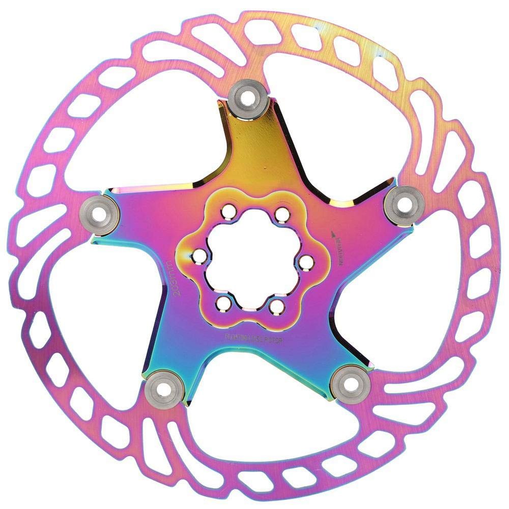 Disc Brake Rotors, Colorful Cycling Disc Brake Rotor with 6 Bolts Holes for Mountain and Road (203mm)
