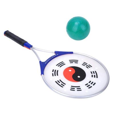Vbest life Elderly Taichi Ball Racket Set, Aluminium Alloy Soft Handle Silicone Face Soft Strength Racket with Ball(Racket+Ball Set)