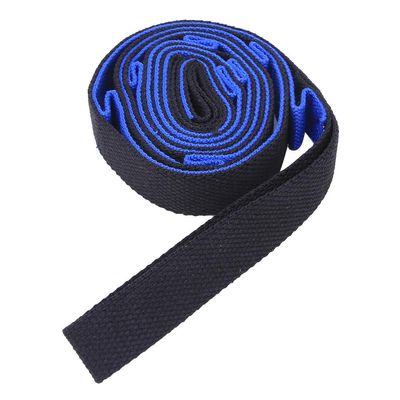 2m Yoga Stretch Belt, Exercise Band Long Elastic Flat Band Yoga Flexibility Leg Training Bands Strap for Exercise Fitness(Blue + Black)