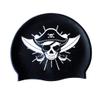 BONDYUEN Swim Cap Fit Kids Boys Girls Men Women with Short or Medium Hair Fun Cute Design Patterns Silicone Swimming Caps (Black) view 2