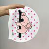 BONDYUEN Swim Cap Fit Kids Boys Girls Men Women with Short or Medium Hair Fun Cute Design Patterns Silicone Swimming Caps (Dark Blue+White PinkStars) view 2