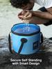 Luxtude Collapsible Bucket with Handle, Portable 5 Gallon Bucket for Camping, Fishing, Beach, Gardening, RV & Outdoor Emergency, Heavy-Duty & Ultra Lightweight Water Storage Container view 2