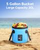 Luxtude Collapsible Bucket with Handle, Portable 5 Gallon Bucket for Camping, Fishing, Beach, Gardening, RV & Outdoor Emergency, Heavy-Duty & Ultra Lightweight Water Storage Container view 4