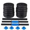 Adjustable Dumbbell Barbell Weight Pair, Free Weights 2-in-1 Set, Non-Slip Neoprene Hand, All-Purpose, Home, Gym, Office - [44LB US in Stock] view 3