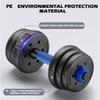 Adjustable Dumbbell Barbell Weight Pair, Free Weights 2-in-1 Set, Non-Slip Neoprene Hand, All-Purpose, Home, Gym, Office - [44LB US in Stock] view 4